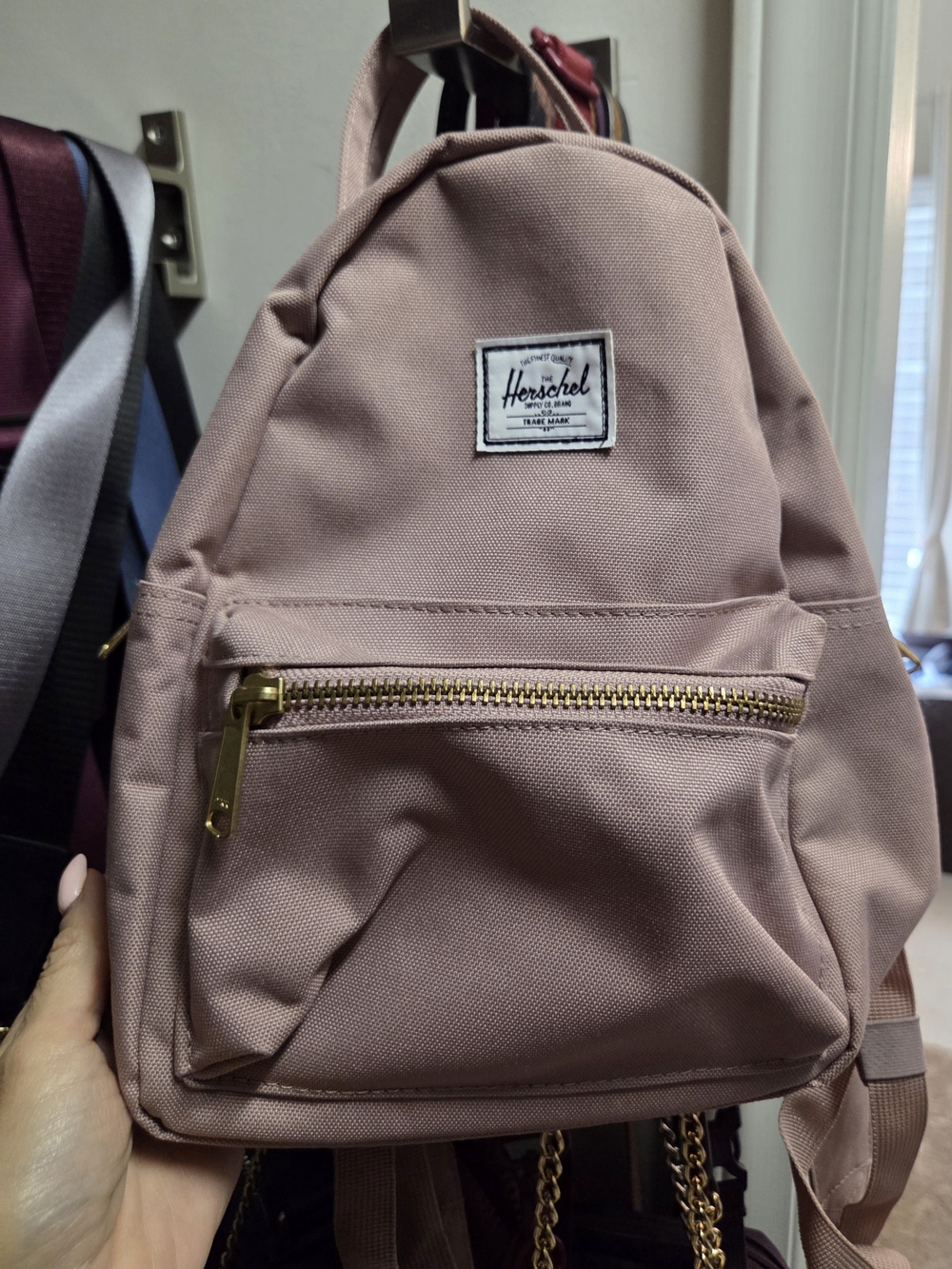 Herschel Supply Company Blush Pink Mini Backpack with Gold Zipper